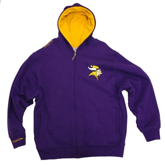 Throwback NFL Mitchell and Ness Vikings Hoodie - Picture 1 of 3